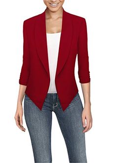 Dress up your business casual style with this women's blazer jacket. The collarless, open front design makes it perfect for layering over your favorite blouses or dresses. Designed to be worn even in hotter months with its lightweight fabrication. Lightweight Open Front Cardigan, Womens Office, Spring Work Outfits, Open Front Blazer, Y2k Aesthetic Outfits, Fashion Business Casual, Classic Coats, Irregular Hem, Long Sleeves Coats