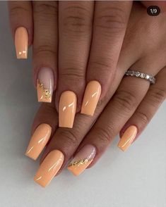 Short Coffin Nails, Coffin Nails Long, Short Nail Designs, Beach Nails, Nail Art Summer, Fancy Nails, Chic Nails, Short Acrylic Nails, Nail Polishes