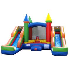 Pogo Bounce House Crossover Double Water Slide Bounce House Combo, Sports Castle Bounce House, Water Slide Bounce House, Bounce House With Slide, Hot Tub Accessories, House Slide, Bounce House Rentals, Inflatable Bounce House, Bouncy House, Splash Pool