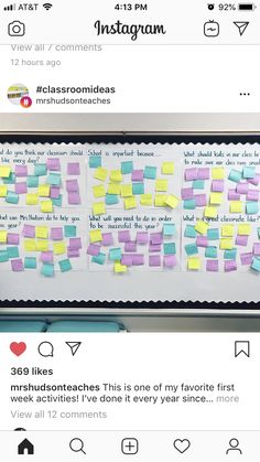 the instagram page on instagram com is full of post - it notes