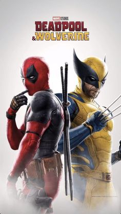 the deadpool and wolverine poster is shown