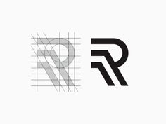 the letter r is made up of lines and letters that appear to be drawn in different directions