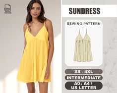 the sundress sewing pattern is available for women