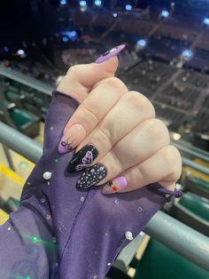 The nails at the tour!!! #oliviarodrigo #nailart #nails #guts #gutsnails Guts Nails Ideas, Guts Tour Nail Ideas, Gracie Abrams Nails Inspired, Olivia Rodrigo Concert Nails, Heartstopper Nails Ideas, Guts Tour Makeup