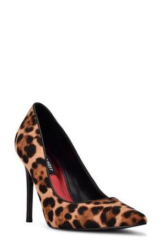 Boldly patterned calf hair makes this pointy-toe pump the perfect way to stand out from the crowd. 4" heel Genuine calf-hair (USA) upper/synthetic lining and sole Imported Leopard Print Heels With 4-inch Pointed Toe, Chic Calf Hair Pointed Toe Heels, Chic Calf Hair Heels With Pointed Toe, Chic High Heel Calf Hair Shoes, Leopard Print Heels With Pointed Toe And 4-inch Heel, Chic High Heel Calf Hair Heels, Chic Calf Hair High Heels, Stand Out From The Crowd, Calf Hair