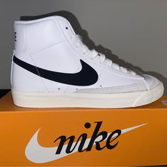 This Item Is Brand New With Box. Classic Nike High-top Sneakers With White Sole, Nike Classic Skate Shoes With Perforated Toe Box, Classic Nike Lace-up Custom Sneakers, Classic Nike Lace-up Sneakers, Nike Custom Sneakers With Perforated Toe Box, Classic Nike Custom Sneakers With Perforated Toe Box, Classic Custom Sneakers With Speckled Midsole For Streetwear, Nike Classic High-top Sneakers, Classic Mid-top Skate Shoes With Speckled Midsole