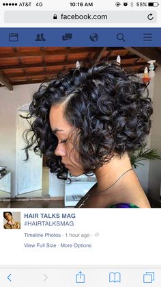 Laid Kort Bob, Spring Hairstyles, Short Curly Hair, Homecoming Hairstyles, Curly Hair Styles Naturally, Bobs Haircuts, Virgin Hair