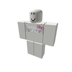 a white robot with a pink bow on it's head and eyes, standing in front of a white background