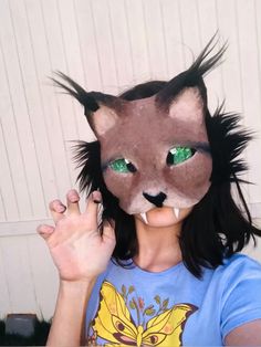 Masquerade Mask With Whiskers, Cat Mask, Cool Masks, Costume Mask, Animal Masks, Lynx, My Pictures, Art Reference, Mask