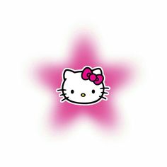 the hello kitty wallpaper is pink and has an image of a cat on it