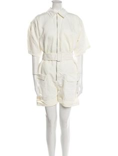 Acne Studios RomperNeutralsShort Sleeve with CollarExposed Zip Closure at FrontFit:Jumpsuits and Rompers by Acne Studios typically fit true to size. White Fitted Short Sleeve Jumpsuits And Rompers, White Fitted Short Sleeve Jumpsuit, White Short Sleeve Jumpsuits And Rompers For Work, Jumpsuits And Rompers, Sweater Pants, Accessories Jacket, Coat Pant, Outerwear Sweater, Shirt Accessories