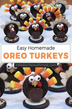 easy homemade oreo turkeys for thanksgiving