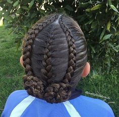 Gymnastics Hair, Girl Hair Dos, Lil Girl Hairstyles, Kid Braid Styles, Sport Hair, Braids For Kids, Braids For Long Hair