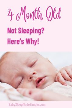 a baby sleeping on top of a bed with the words, 24 month old not sleeping here's why