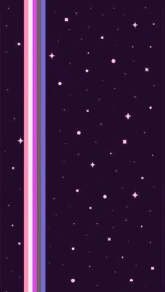 two vertical lines with stars in the background and one pink line at the bottom that goes to the right