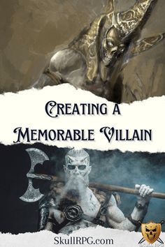 Creating Memorable Villain for Dungeons and Dragons by SkullRPG.com shows an undead Egyptian looking Lich as the top image and an frozen demon giant holding an axe as the bottom image. Dungeons And Dragons Villains, Dungeons And Dragons Diy, Dm Tips, Dm Ideas, Dnd Dm, Dungeons And Dragons Adventures, The Caged Bird Sings, Dungeon Master's Guide