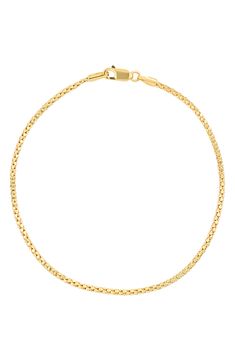 Elevate the gleam and texture of your ensemble with this popcorn chain bracelet handcrafted from Italian 14-karat gold. 7" length; 1/8" width Lobster clasp closure 14k gold Made in Italy Gold Popcorn, Bony Levy, Chain Bracelet, Popcorn, Lobster Clasp, Nordstrom, Yellow Gold, Italy, Texture