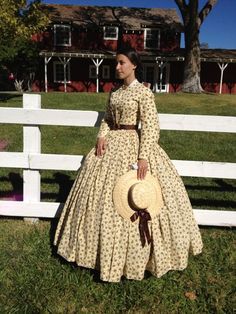 Dressed in Time: At Day at Spring Mountain Ranch 1860s Dresses, Pioneer Dress, Mountain Spring, 1860 Fashion, Mountain Ranch, Period Outfit, Old Dresses