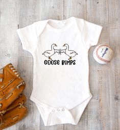 These adorable onesies are so funny! Funny Goose, Goose Bumps, Kingdom City, So Funny, Gender Neutral Baby, Baby Bodysuit, Onesies, Baby Onesies, Gender Neutral