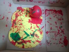 an apple shake painting project for preschool