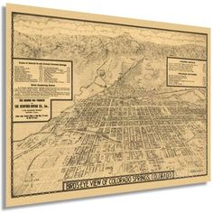 an old map of the city of colorado