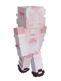 a pixellated image of an old man in pink and white clothes with his hands on his hips