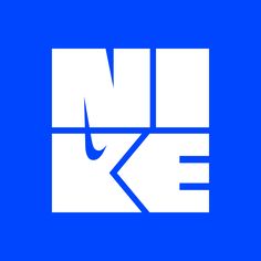 the nike logo on a blue background