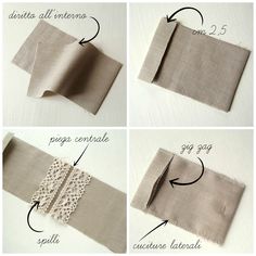 instructions for how to sew a lace edge on a pillow cover with linens