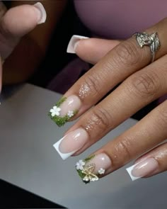 Kawaii Spring, Spring Nails Ideas, Nails Green, Short Square Acrylic Nails, Dope Nail Designs, Long Acrylic Nails Coffin, Acrylic Nails Coffin Pink