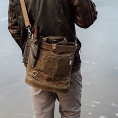 Foraging Bag Foraging Bag, Waxed Canvas Bag, Mushroom Hunting, Sack Bag, Leather Projects, Dark Khaki, Fresh Cut, Waxed Canvas, Cut Flowers