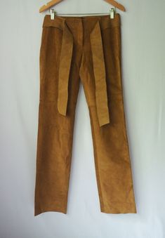 BCBG Maxazria pants NWT. Waist = 30" Hip = 36" Rise = 8" Inseam = 34" Feel free to message me with any questions. Pants With Tie Belt, Greenwood Lake, Max Azria, Tie Belt, Suede Leather, Leather Pants, Shoe Accessories, Size 6, Women Accessories