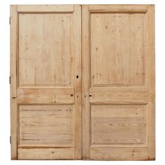 an open wooden door on a white background