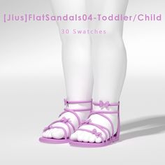 the legs and feet of a child wearing sandals