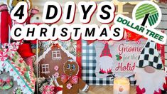 four diy's for christmas at dollar tree