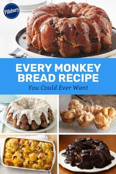 the cover of every monkey bread recipe you could ever want to bake is shown