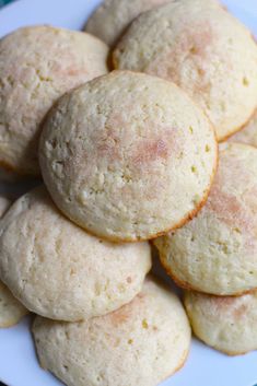 a white plate topped with cookies on top of a table