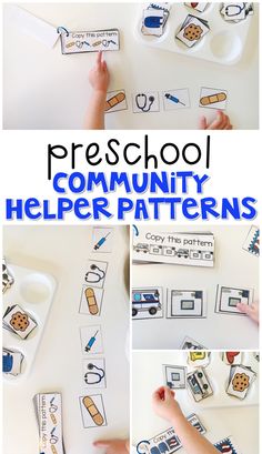 a collage of pictures showing different activities for children to do with their own hands