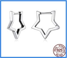 As unique as you are! time to change it up by skipping the traditional loop for our "THANK MY LUCKY STARS" Earrings this is an excellent choice to wear anytime, anywhere. The unique design has a hinged clasp is easy to put on, very comfortable and makes a complete Star shape. MATERIAL: 925 Sterling Silver SIZE: Approximately 1.5-1.7cm Silver Star Earrings, Bee Studs, Silver Certificate, Earrings Star, Handmade Fine Jewelry, Lucky Star, 925 Silver Earrings, Fine Jewelry Designers, Fine Earrings