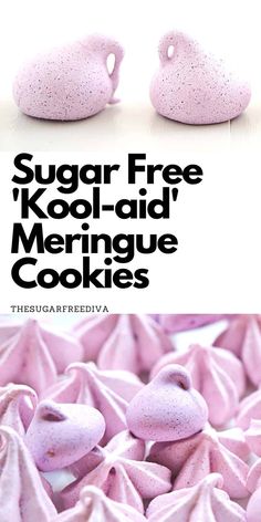 sugar - free kool - aid meringue cookies are the perfect treat for valentine's day