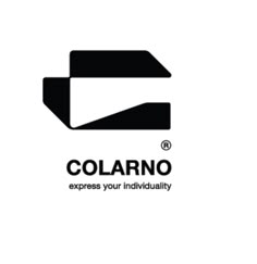 the logo for colano express your individuality, which is black and white with an arrow