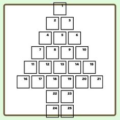 a christmas tree is shown with numbers in the bottom left corner and on top of it