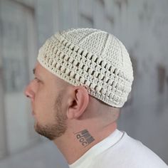 Introducing our exquisite collection, we proudly present the Kufi hat for men from AmazingHeadwear shop, where style meets functionality.  Crafted with care, each hat is custom made to meet the unique preferences of our customers. We offer a wide selection of sizes, catering not only to kids but also to individuals of all ages. Our range includes Small, Medium, Large, and Extra Large, ensuring a perfect fit for everyone. Whether you're searching for a gift for him or seeking a statement piece for yourself, our Kufi hats are sure to impress. Embracing diversity, our Muslim Mens beanies are a blend of cultural heritage and contemporary fashion. For those who appreciate African kufi styles follow the Black Liberation styles or the Five percent nation movement, our collection is a tribute to t Crochet Kufi Hat, Chrochet Gifts, Eid Gifts For Him, Muslim Cap, Kufi Hat, African Hats, Crochet Men, Men's Beanies, Bamboo Yarn