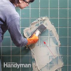 Regrout Wall Tile | The Family Handyman Diy Wall Tile, Bathroom Tile Diy, Tile Repair, Bathroom Stuff, Bathroom Diy, Tub Tile