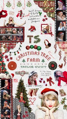 a collage of christmas images and photos with the words,'tis tree farm '