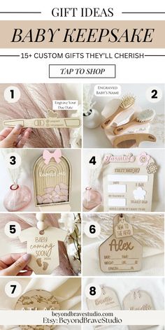 the instructions for how to make a baby keepsafe with wood and paper crafts