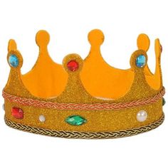 Dress Up any Royal Attire with This Cute and Fun Crown.
Cutely adorned with gemstones, pearls, and a detailed weave.
With 2 sizes to pick from, this makes a great crown for anyone! Harold Godwinson, Gold King Crown, America Dress, Big King, King Costume, Crown For Kids, L King, Glitter Crown, Fancy Costumes