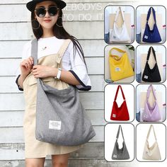 Product description: Style: Casual Size: 36*9*36 cm/ 14. 2*3.54*14.2 inch Material: Canvas Color: White, Yellow, Red, Light Gray, Blue, Black, Pink, Beige Structure: a Main bag, 2 interior interlayer pocket All of the stitching is clean and solid; smooth zippers; strong designed and comfortable handle. Package Included: 1 x Canvas Handbag Vintage Outfits Winter, Bag Embroidery, Handbags Casual, Canvas Handbags, Work Bag, Vintage Casual, Shopper Bag, Womens Purses, Vintage Wear