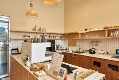 a kitchen filled with lots of counter top space