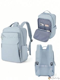 Bird in Bag - Premium Unisex Laptop Backpack: Stylish, Lightweight, and Versatile. Ideal for Daily Use, Business Travel, and Outdoor Adventures. Perfect Gift for Men, Women, and Friends - Ideal for Work, Hiking, Camping, and Holidays Kawaii Backpack, Travel Laptop Backpack, Holiday Blues, Travel Hiking, Travel Organizer, Waterproof Backpack, Blue Backpack, Travel Organization, Work Bag