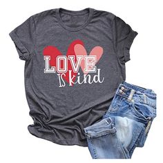 New! Women's Valentines Day Cute Shirt Size S-Xl Valentines Accessories, Valentine's Day Outfit, Cute Shirt, Dresses Shoes, Short Sleeve Blouse, Cute Shirts, Date Night Outfit, Branded T Shirts, Women's Dresses